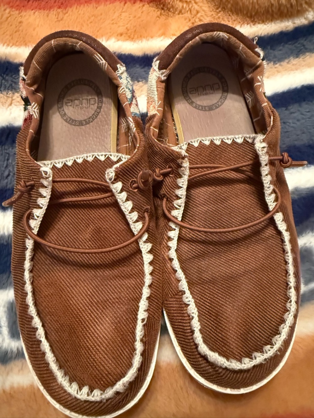 Women’s Hey Dude western corduroy shoes